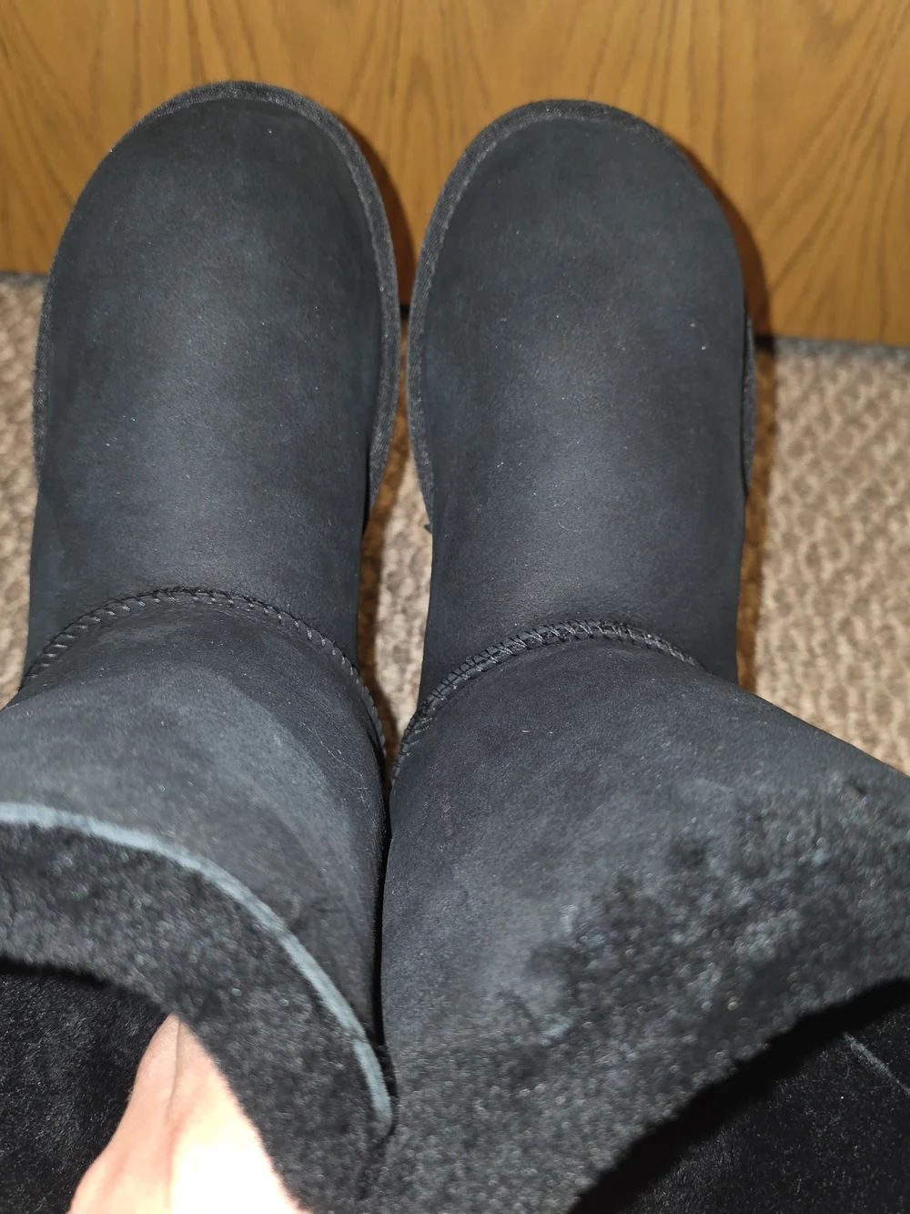 UGG Black Short Bailey Bling Boot With Swarovski Crystal Accents